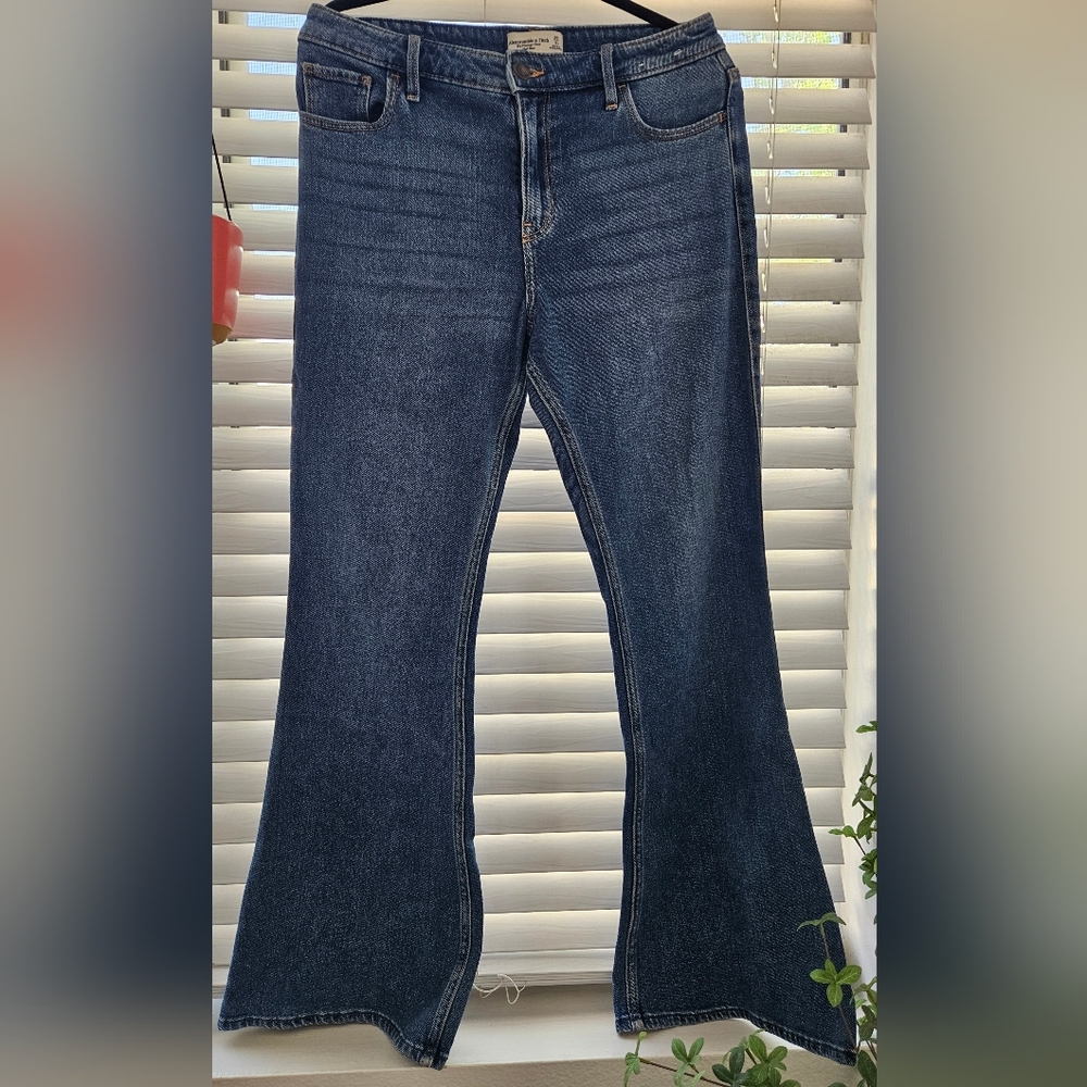 Abercrombie & Fitch Dark Blue Flared Jeans